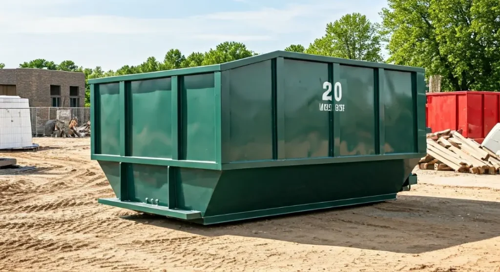 20-yard dumpster at a construction site