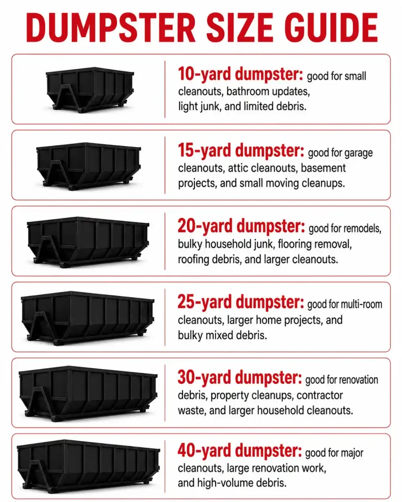 dumpster size guide